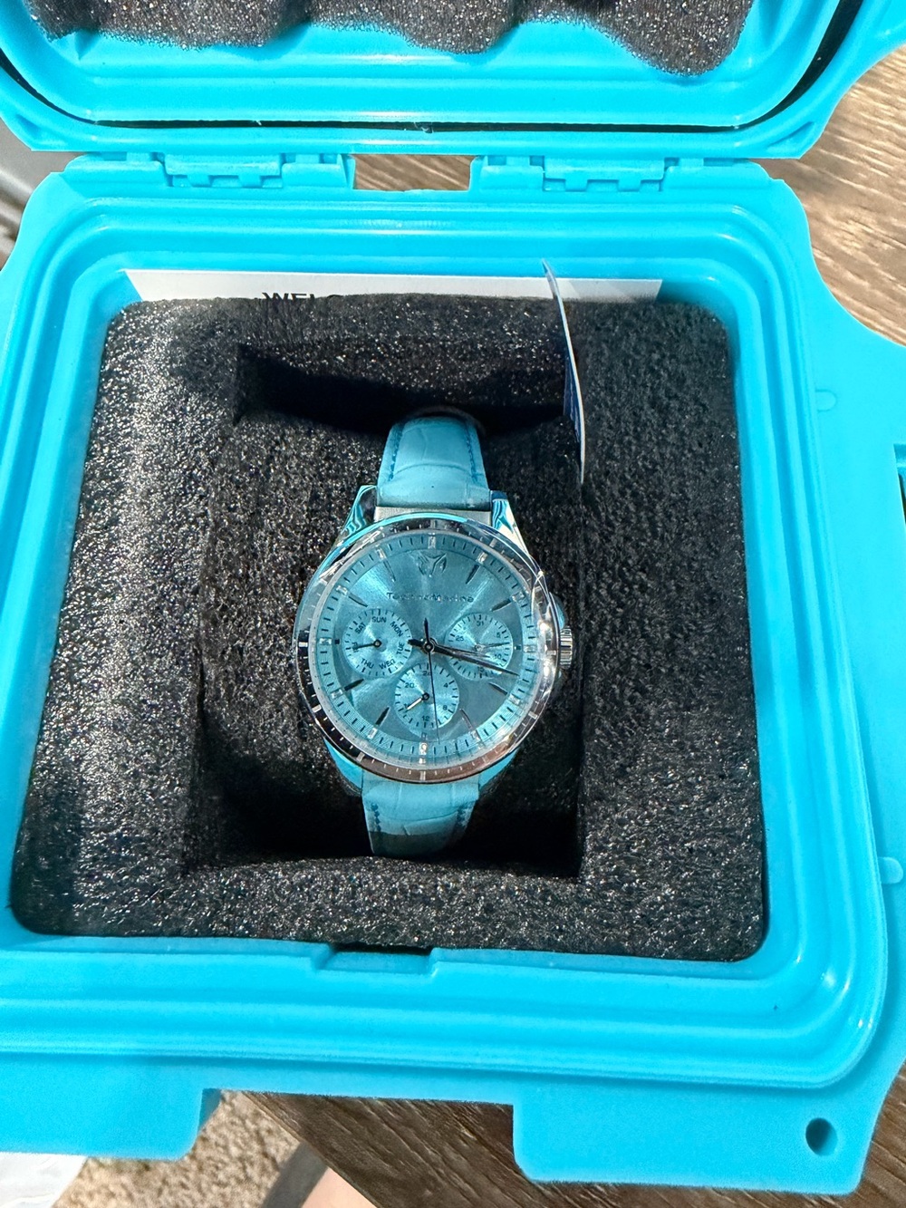 TechnoMarine x Invicta MoonSun Womens Watch 36mm in Collector Case Turquoise NEW